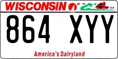 WI license plate 864XYY