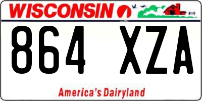 WI license plate 864XZA
