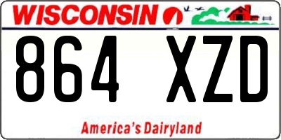 WI license plate 864XZD