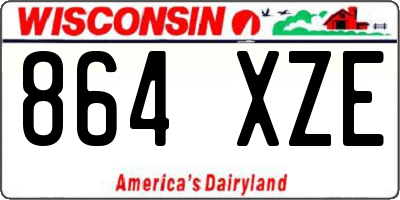 WI license plate 864XZE