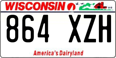 WI license plate 864XZH