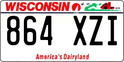 WI license plate 864XZI