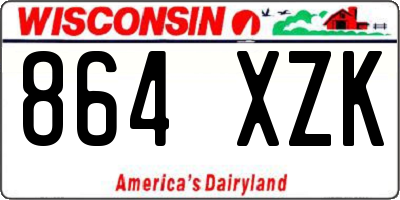 WI license plate 864XZK