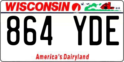WI license plate 864YDE