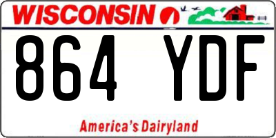 WI license plate 864YDF