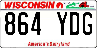 WI license plate 864YDG