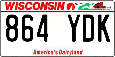 WI license plate 864YDK