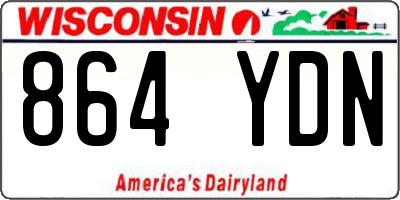 WI license plate 864YDN