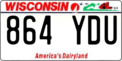 WI license plate 864YDU