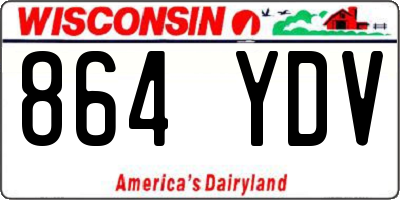 WI license plate 864YDV