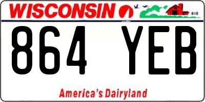 WI license plate 864YEB
