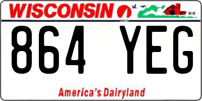 WI license plate 864YEG