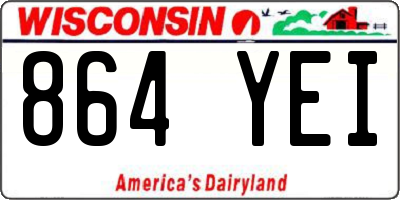 WI license plate 864YEI