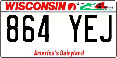 WI license plate 864YEJ