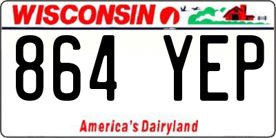 WI license plate 864YEP
