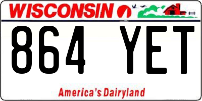 WI license plate 864YET