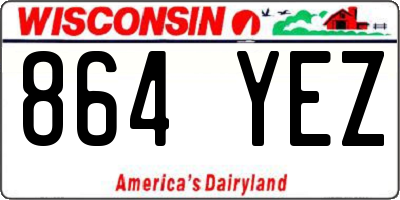 WI license plate 864YEZ