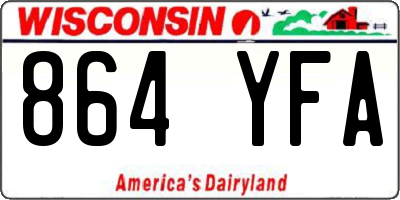 WI license plate 864YFA