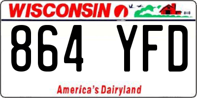 WI license plate 864YFD