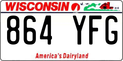 WI license plate 864YFG