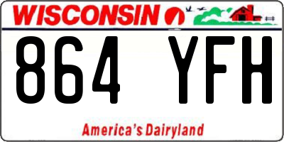 WI license plate 864YFH