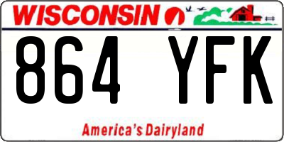 WI license plate 864YFK