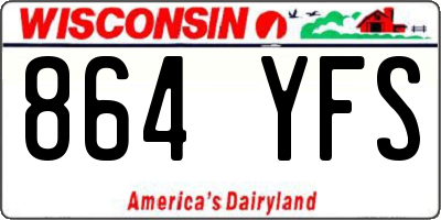 WI license plate 864YFS