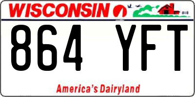 WI license plate 864YFT