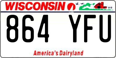 WI license plate 864YFU