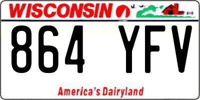 WI license plate 864YFV