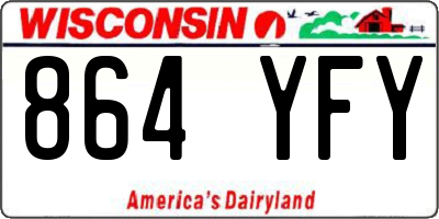 WI license plate 864YFY