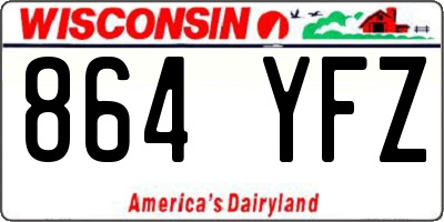 WI license plate 864YFZ