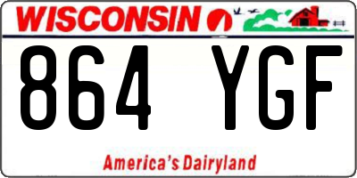 WI license plate 864YGF