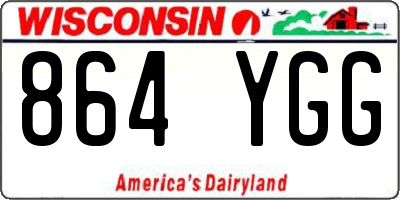 WI license plate 864YGG