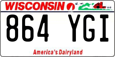 WI license plate 864YGI