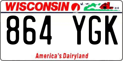 WI license plate 864YGK