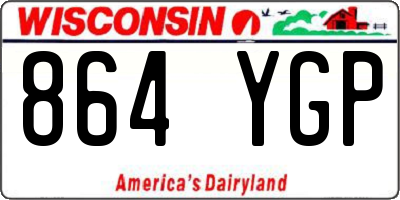 WI license plate 864YGP