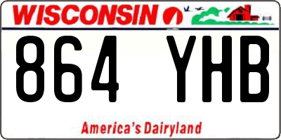 WI license plate 864YHB