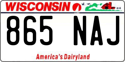 WI license plate 865NAJ