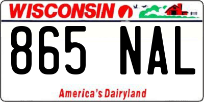 WI license plate 865NAL