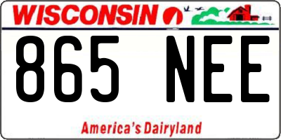 WI license plate 865NEE