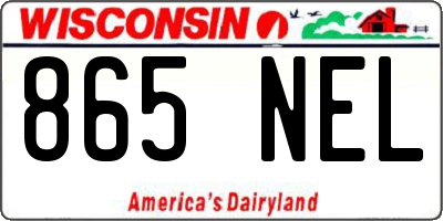 WI license plate 865NEL
