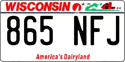 WI license plate 865NFJ