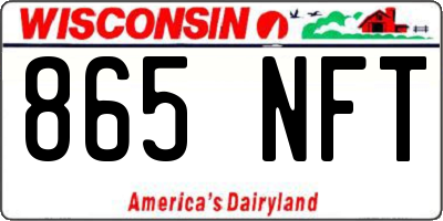 WI license plate 865NFT