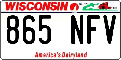 WI license plate 865NFV