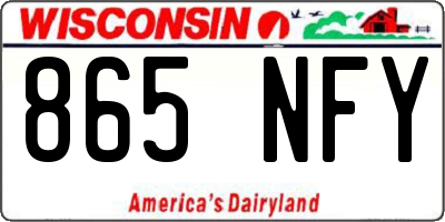 WI license plate 865NFY