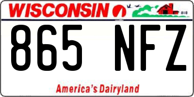 WI license plate 865NFZ