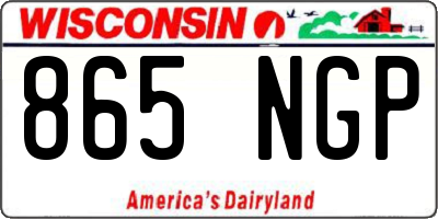 WI license plate 865NGP