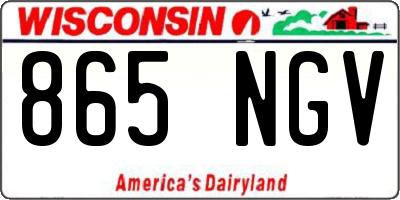 WI license plate 865NGV