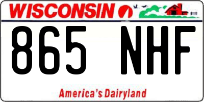 WI license plate 865NHF